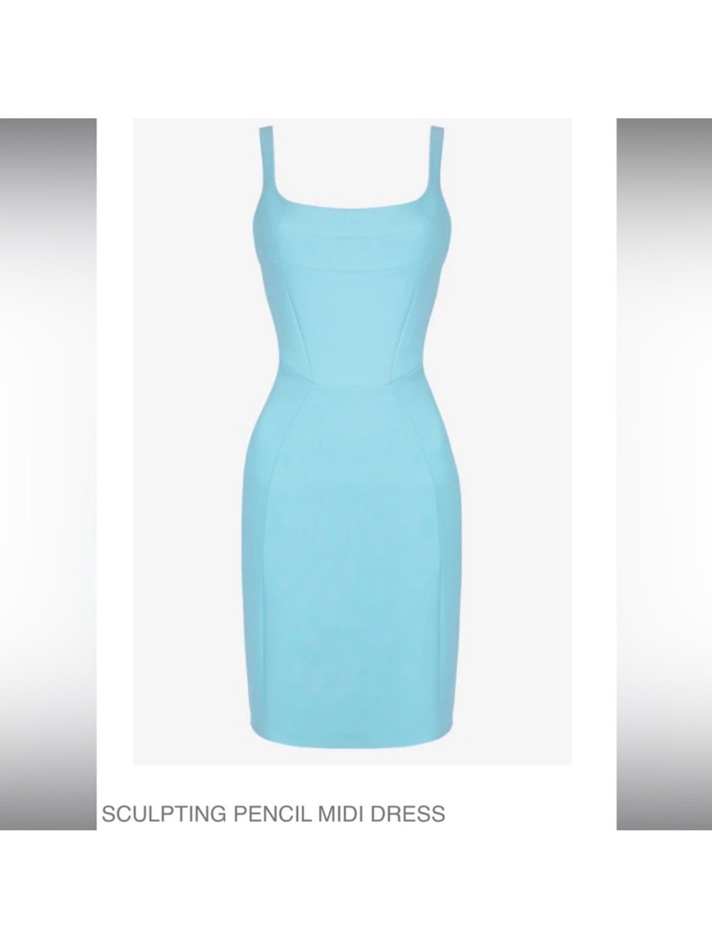 Heiress Beverly Hills Pencil Midi Dress in Light Blue XS